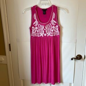 NWT Pink Embroidered Dress